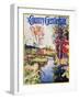 "Stream in Autumn," Country Gentleman Cover, October 1, 1933-Walter Baum-Framed Giclee Print