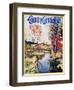 "Stream in Autumn," Country Gentleman Cover, October 1, 1933-Walter Baum-Framed Giclee Print