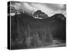 Stream In Fgnd With View Of Trees And Snow On Mts, Wyoming 1933-1942-Ansel Adams-Stretched Canvas