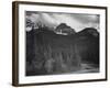 Stream In Fgnd With View Of Trees And Snow On Mts, Wyoming 1933-1942-Ansel Adams-Framed Art Print