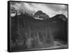 Stream In Fgnd With View Of Trees And Snow On Mts, Wyoming 1933-1942-Ansel Adams-Framed Stretched Canvas