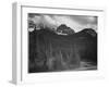 Stream In Fgnd With View Of Trees And Snow On Mts, Wyoming 1933-1942-Ansel Adams-Framed Art Print