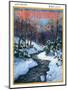 "Stream in Snowy Woods," Country Gentleman Cover, January 1, 1933-Walter Baum-Mounted Giclee Print
