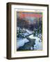 "Stream in Snowy Woods," Country Gentleman Cover, January 1, 1933-Walter Baum-Framed Giclee Print