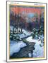 "Stream in Snowy Woods," Country Gentleman Cover, January 1, 1933-Walter Baum-Mounted Giclee Print