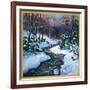 "Stream in Snowy Woods,"January 1, 1933-Walter Baum-Framed Giclee Print