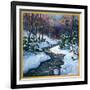 "Stream in Snowy Woods,"January 1, 1933-Walter Baum-Framed Giclee Print