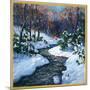 "Stream in Snowy Woods,"January 1, 1933-Walter Baum-Mounted Giclee Print