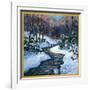 "Stream in Snowy Woods,"January 1, 1933-Walter Baum-Framed Giclee Print