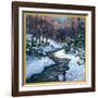 "Stream in Snowy Woods,"January 1, 1933-Walter Baum-Framed Giclee Print