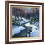 "Stream in Snowy Woods,"January 1, 1933-Walter Baum-Framed Giclee Print