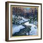 "Stream in Snowy Woods,"January 1, 1933-Walter Baum-Framed Giclee Print