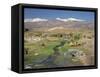 Stream in the Atacama Desert with the Andes on the Horizon, San Pedro De Atacama Region, Chile-Robert Francis-Framed Stretched Canvas