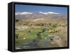 Stream in the Atacama Desert with the Andes on the Horizon, San Pedro De Atacama Region, Chile-Robert Francis-Framed Stretched Canvas