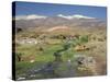 Stream in the Atacama Desert with the Andes on the Horizon, San Pedro De Atacama Region, Chile-Robert Francis-Stretched Canvas