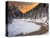 Stream in the snow-Marco Carmassi-Stretched Canvas