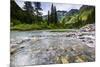 Stream, Rocks, Rushing Water, Glacier National Park, Montana-Yitzi Kessock-Mounted Premium Photographic Print