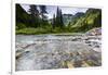 Stream, Rocks, Rushing Water, Glacier National Park, Montana-Yitzi Kessock-Framed Photographic Print