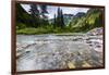 Stream, Rocks, Rushing Water, Glacier National Park, Montana-Yitzi Kessock-Framed Photographic Print