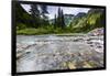 Stream, Rocks, Rushing Water, Glacier National Park, Montana-Yitzi Kessock-Framed Photographic Print