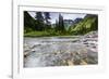 Stream, Rocks, Rushing Water, Glacier National Park, Montana-Yitzi Kessock-Framed Photographic Print