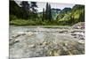 Stream, Rocks, Rushing Water, Glacier National Park, Montana-Yitzi Kessock-Mounted Premium Photographic Print