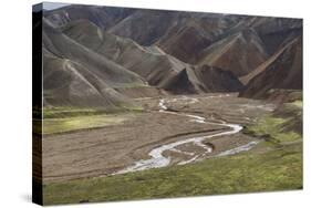 Stream Running Through a Mountain Range in Landmannalaugar, Iceland-Gavriel Jecan-Stretched Canvas