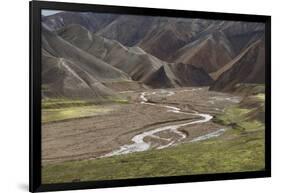 Stream Running Through a Mountain Range in Landmannalaugar, Iceland-Gavriel Jecan-Framed Photographic Print