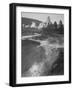 Stream Winding Back Toward Geyser "Central Geyser Basin Yellowstone NP" Wyoming 1933-1942-Ansel Adams-Framed Art Print