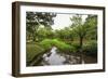 Stream with Lush Greenery and Reflections, Kenrokuen-Eleanor Scriven-Framed Photographic Print