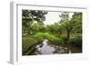 Stream with Lush Greenery and Reflections, Kenrokuen-Eleanor Scriven-Framed Photographic Print