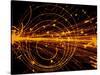 Streamer Chamber Photo of Oxygen Ion Collision-Cern-Stretched Canvas