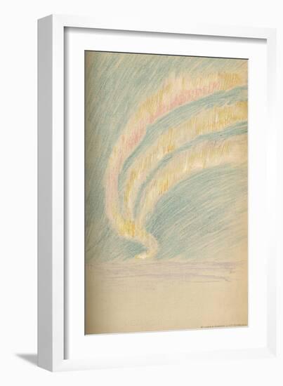 'Streamers of Aurora Borealis, 28th November 1893. Pastel Sketch', 1893 (1897)-Fridtjof Nansen-Framed Giclee Print