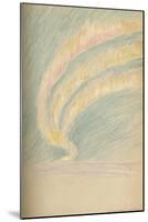 'Streamers of Aurora Borealis, 28th November 1893. Pastel Sketch', 1893 (1897)-Fridtjof Nansen-Mounted Giclee Print