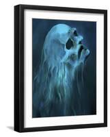 Streaming Skull Face-Patricia Dymer-Framed Giclee Print