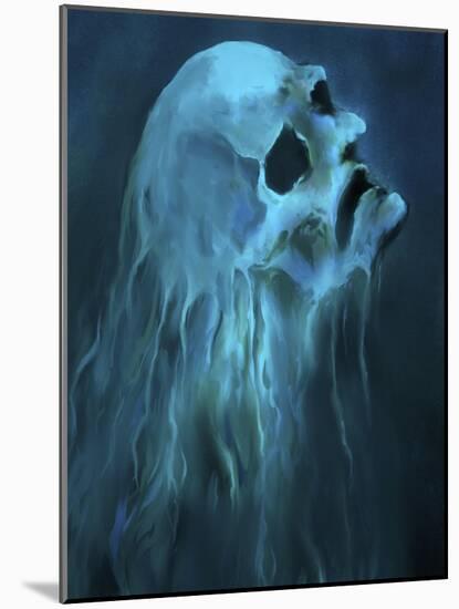 Streaming Skull Face-Patricia Dymer-Mounted Giclee Print