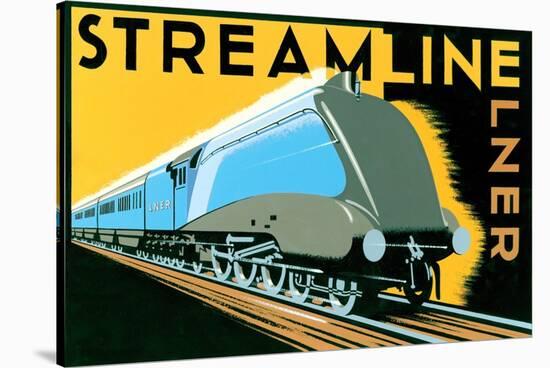 Streamline Train-Brian James-Stretched Canvas