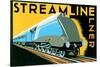 Streamline Train-Brian James-Stretched Canvas