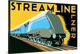 Streamline Train-Brian James-Stretched Canvas