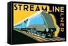 Streamline Train-Brian James-Framed Stretched Canvas
