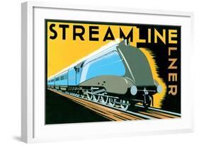 Streamline Train-Brian James-Framed Art Print