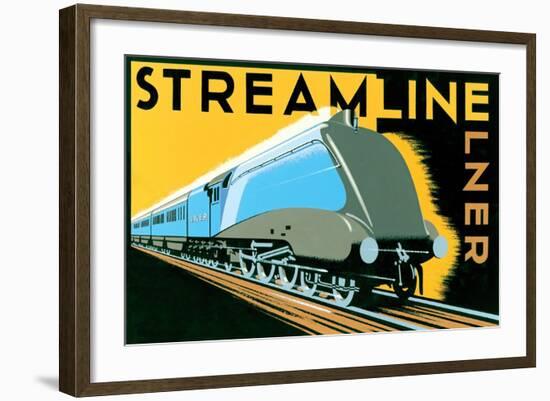 Streamline Train-Brian James-Framed Art Print