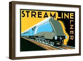 Streamline Train-Brian James-Framed Art Print