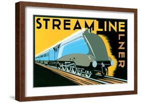 Streamline Train-Brian James-Framed Art Print