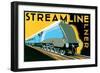 Streamline Train-Brian James-Framed Art Print