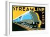 Streamline Train-Brian James-Framed Art Print