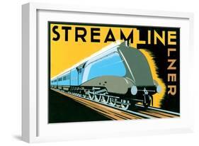 Streamline Train-Brian James-Framed Art Print