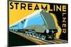 Streamline Train-Brian James-Mounted Art Print