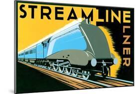 Streamline Train-Brian James-Mounted Art Print