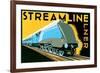 Streamline Train-Brian James-Framed Premium Giclee Print